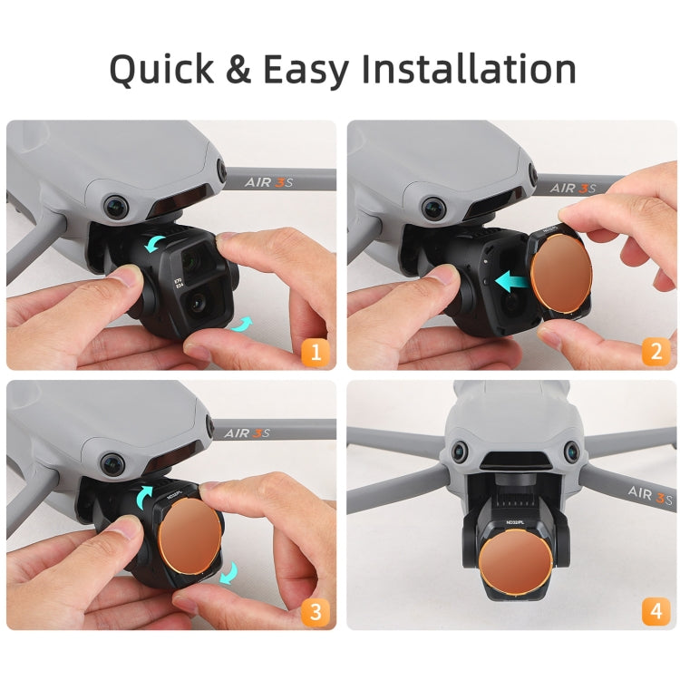 For DJI Air 3S Sunnylife Camera Lens Filter, MCUV, ND8, ND16, ND32, ND64, CPL, ND8PL, ND16PL, ND32PL, ND64PL, 3 in 1 CPL ND8 ND16, 4 in 1 ND8-64, 4 in 1 ND8-64PL, 4 in 1 UV CPL ND32 ND64, 6 in 1 UV CPL ND8-64 For DJI Air 3S Sunnylife Camera Lens Filter, MCUV, ND8, ND16, ND32, ND64, CPL, ND8PL, ND16PL, ND32PL, ND64PL, 3 in 1 CPL ND8 ND16, 4 in 1 ND8-64, 4 in 1 ND8-64PL, 4 in 1 UV CPL ND32 ND64, 6 in 1 UV CPL ND8-64